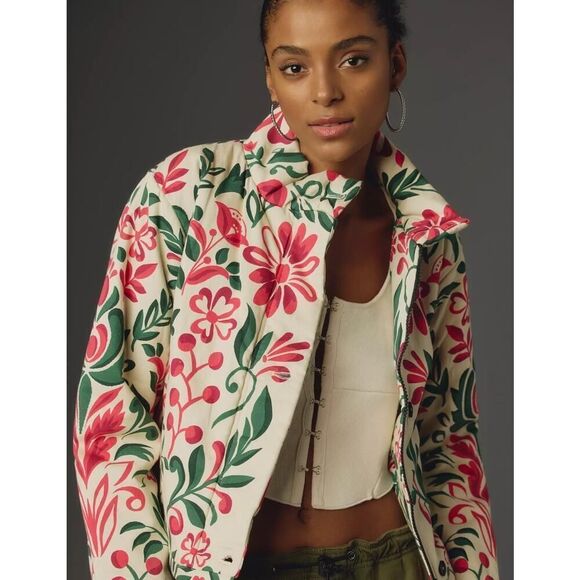 Anthropologie Jackets & Blazers - Anthropologie Floral Patterned Jacket Sz. XXS